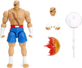 Figura de acción Sagat Street Fighter II Jada, articulada, accesorios y soporte, 7.6
