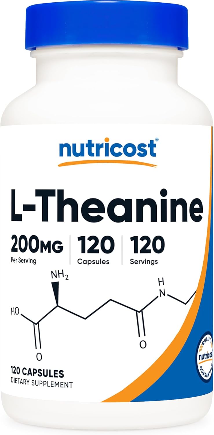Suplemento Nutricost L-teanina 200 mg 120 Cápsulas