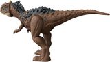 Figura de acción Rajasaurus de Jurassic World, Mattel, sonido y ataque