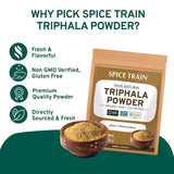 Suplemento SPICE TRAIN Triphala orgánica molida (14 onzas)