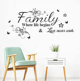 Vinilos de Pared, Decoración Hogar, Amor y Vida, Modelo 2023