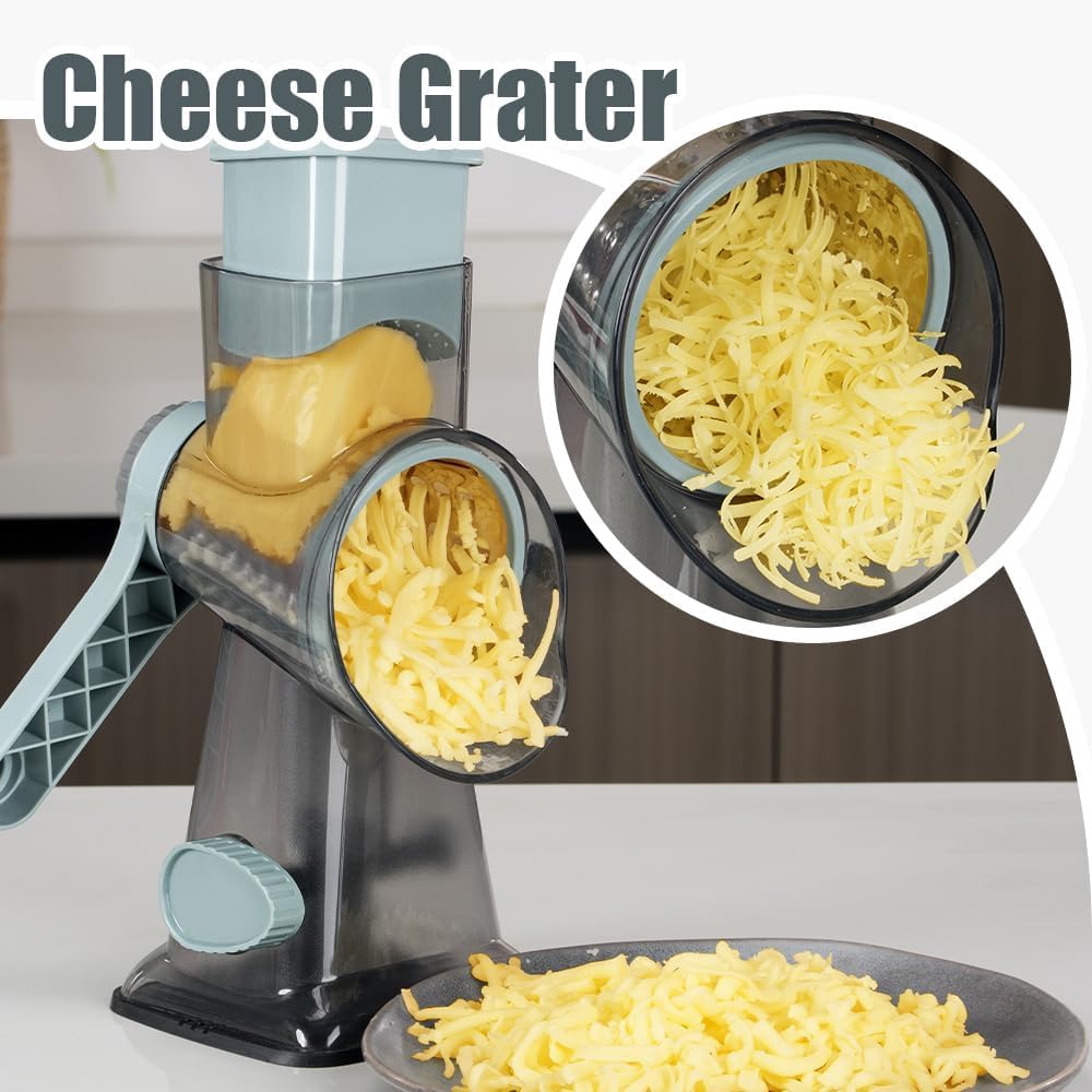 Keouke Rallador de Queso Manual con 3 Cuchillas Modelo GK