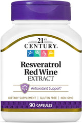 Suplemento Cápsulas de extracto de vino tinto de resveratrol