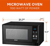 Microondas Comercial 1.4 Pies Cúbicos, 1100W, 10 Niveles