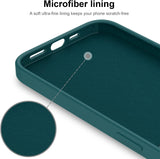 DEENAKIN Funda para iPhone 13 Pro Max con protector de pantalla, cubierta de goma de gel de silicona líquida suave y duradera para iPhone 13 Pro Max de 6.7 pulgadas, color verde pino