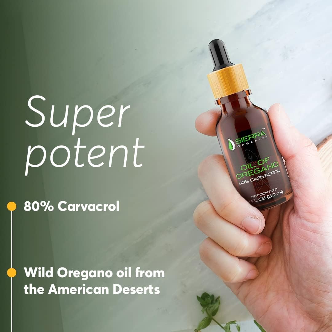 Aceite de Orégano Orgánico Super Fuerza 80 Carvacrol
