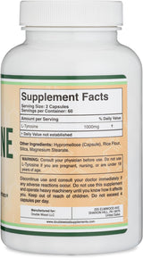 Suplementos  L-tirosina 1,000 mg por porción, 120 cápsulas