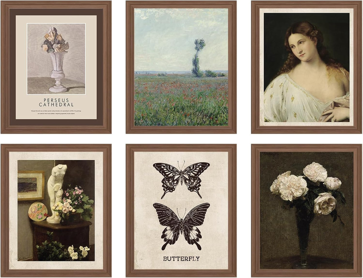 Póster vintage rústico de granja, pintura de flores de campo