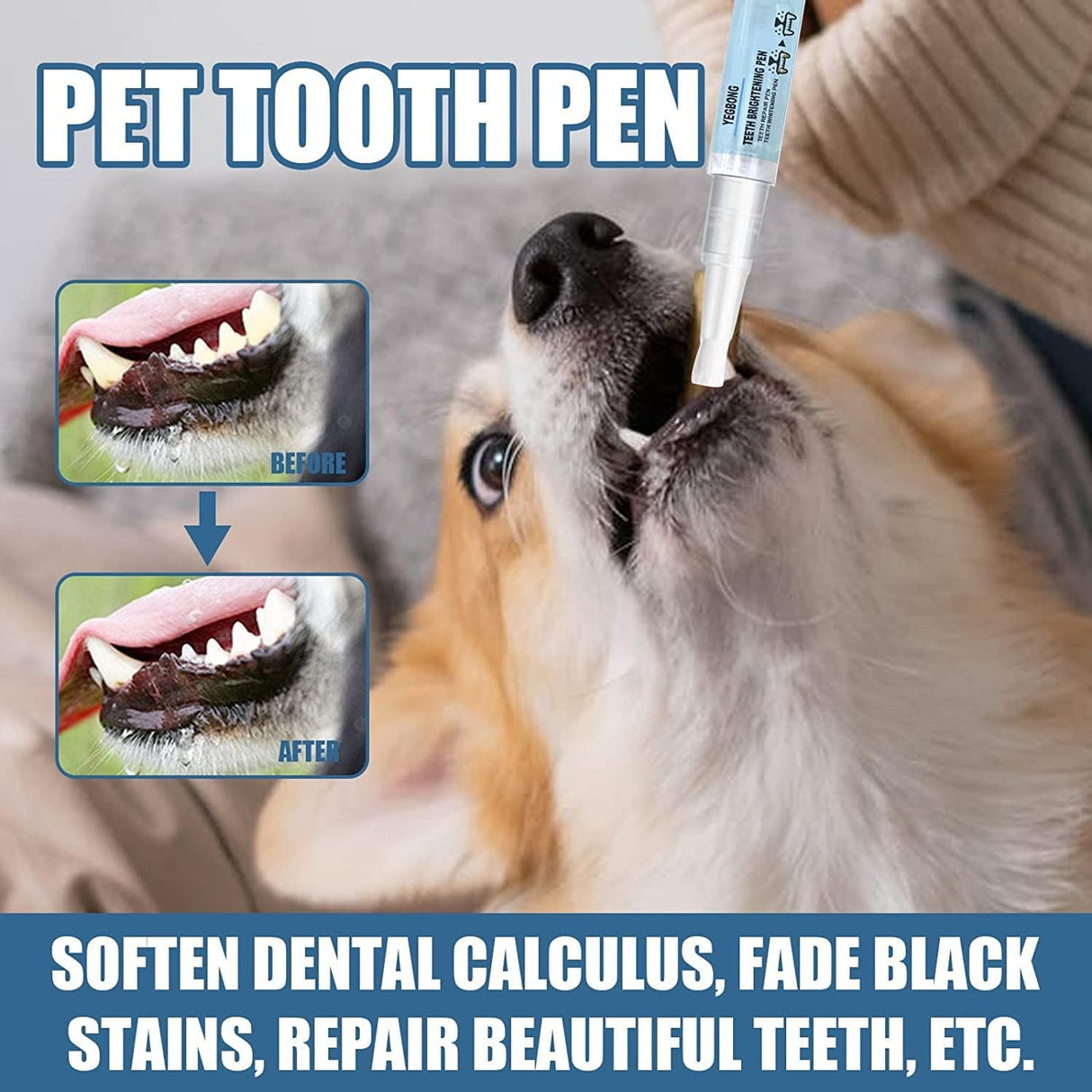 Bolígrafo Blanqueador Dental para Mascotas - Kit de Cuidado 5ML