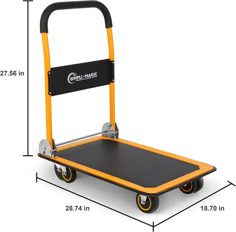 Carretilla Simpli-Magic, Plegable, 440lb, Ruedas 360°