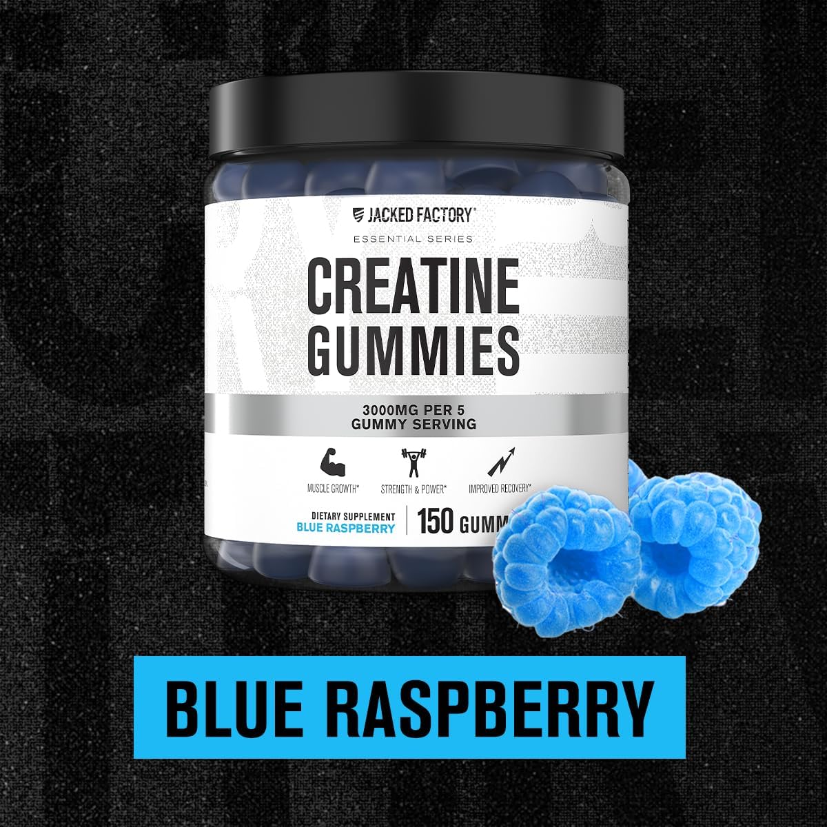 Creatina en Gomas Jacked Factory 3g para Fuerza y Rendimiento