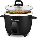 Olla Arrocera Elite Gourmet ERC2010B, 10 tazas, acero inoxidable