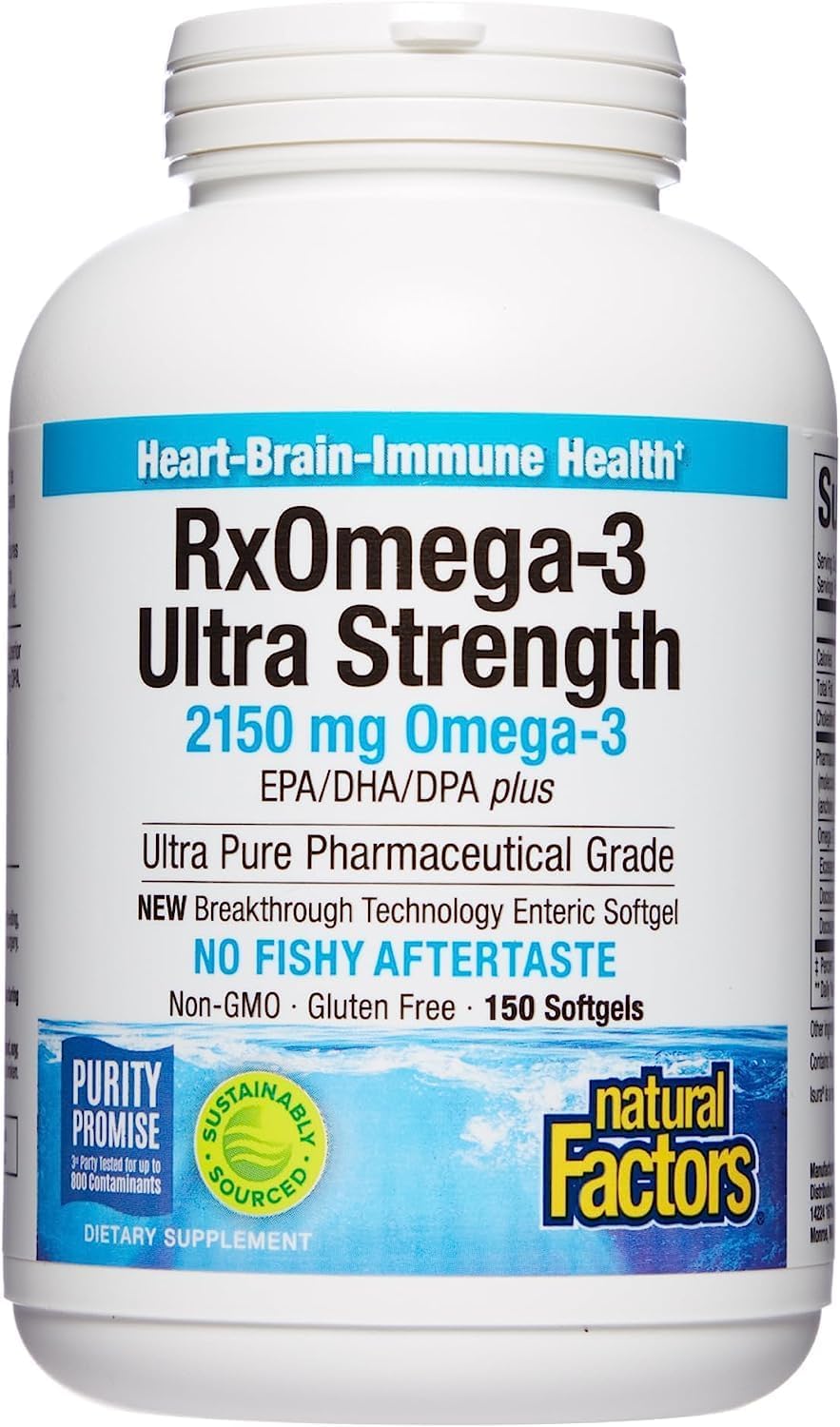 Factores Naturales Ácido Omega-3 Rx, 2,150 mg, 150 cápsulas