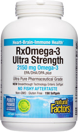 Factores Naturales Ácido Omega-3 Rx, 2,150 mg, 150 cápsulas