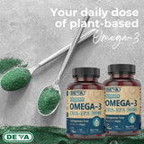 Deva Omega-3 Vegano Suplemento, 90 Softgels