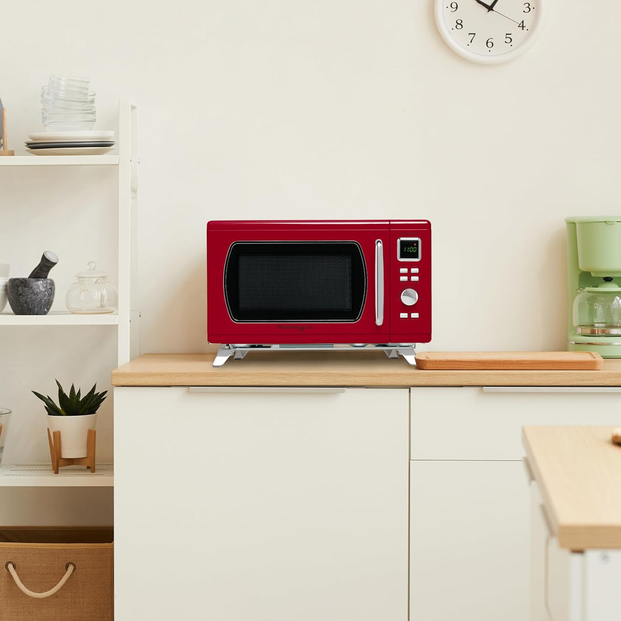 Microondas Nostalgia 0.9 cu ft 900W 8 Programas de Cocina