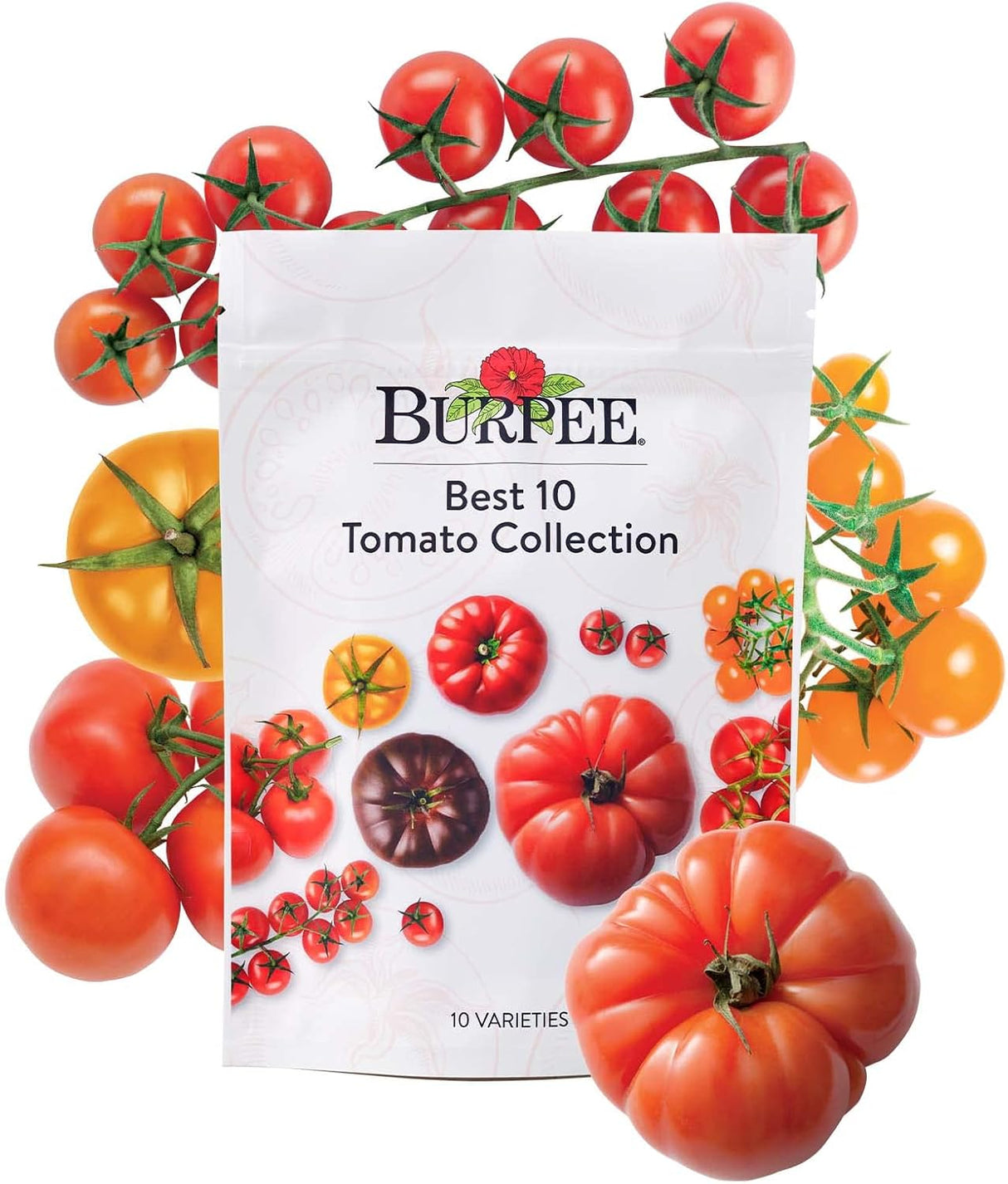 Semillas de Tomate No GMO Burpee, 10 Mejores para Jardín