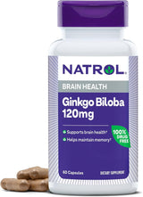 Suplemento Natrol Ginkgo Biloba 120mg, 60 Cápsulas