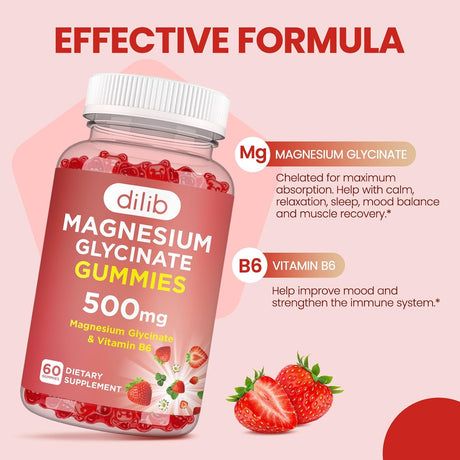 Suplementos de glicinato de magnesio de 500 mg dilib