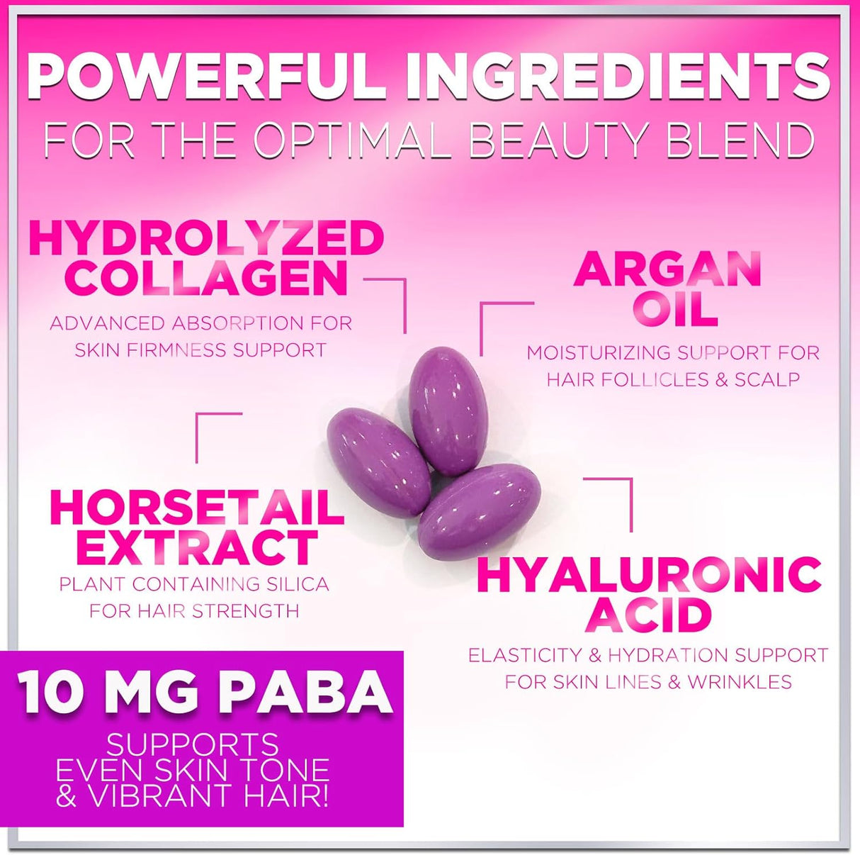 Vitaminas para cabello, piel y uñas - Biotina 5000mcg, 60 cápsulas
