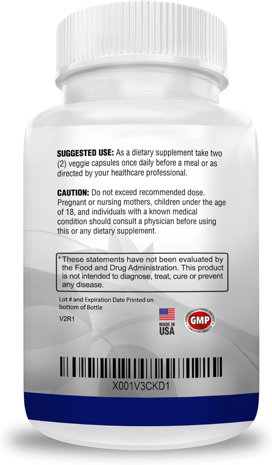 Magnesio Glycinato Premium 425mg - 180 Cápsulas Vegan