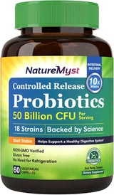 Probióticos 50B, 18 cepas, 60 cápsulas, sin GMO ni gluten