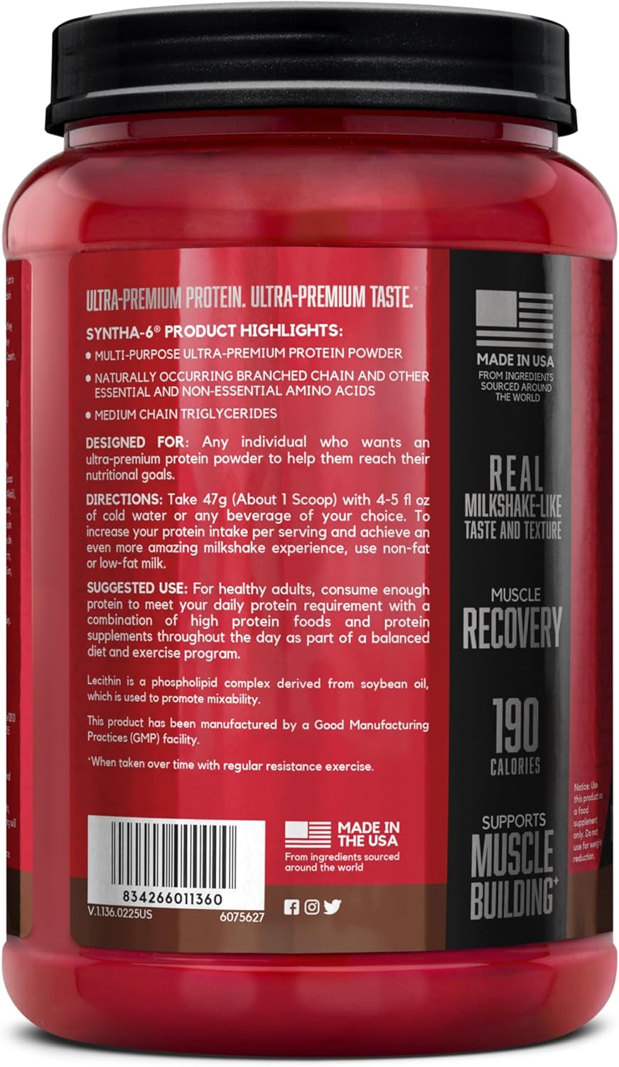 BSN SYNTHA-6 Proteína en Polvo con 6g Fibra, 14r