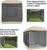 Tienda de Pantalla Alvantor 2 en 1, Carpa Pop Up 12' x 7.5