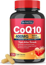CoQ10 400mg con PQQ y Vit E para energía 120 cápsulas