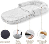 Cama para humanos y perros YAEM, plegable y lavable, 74x44