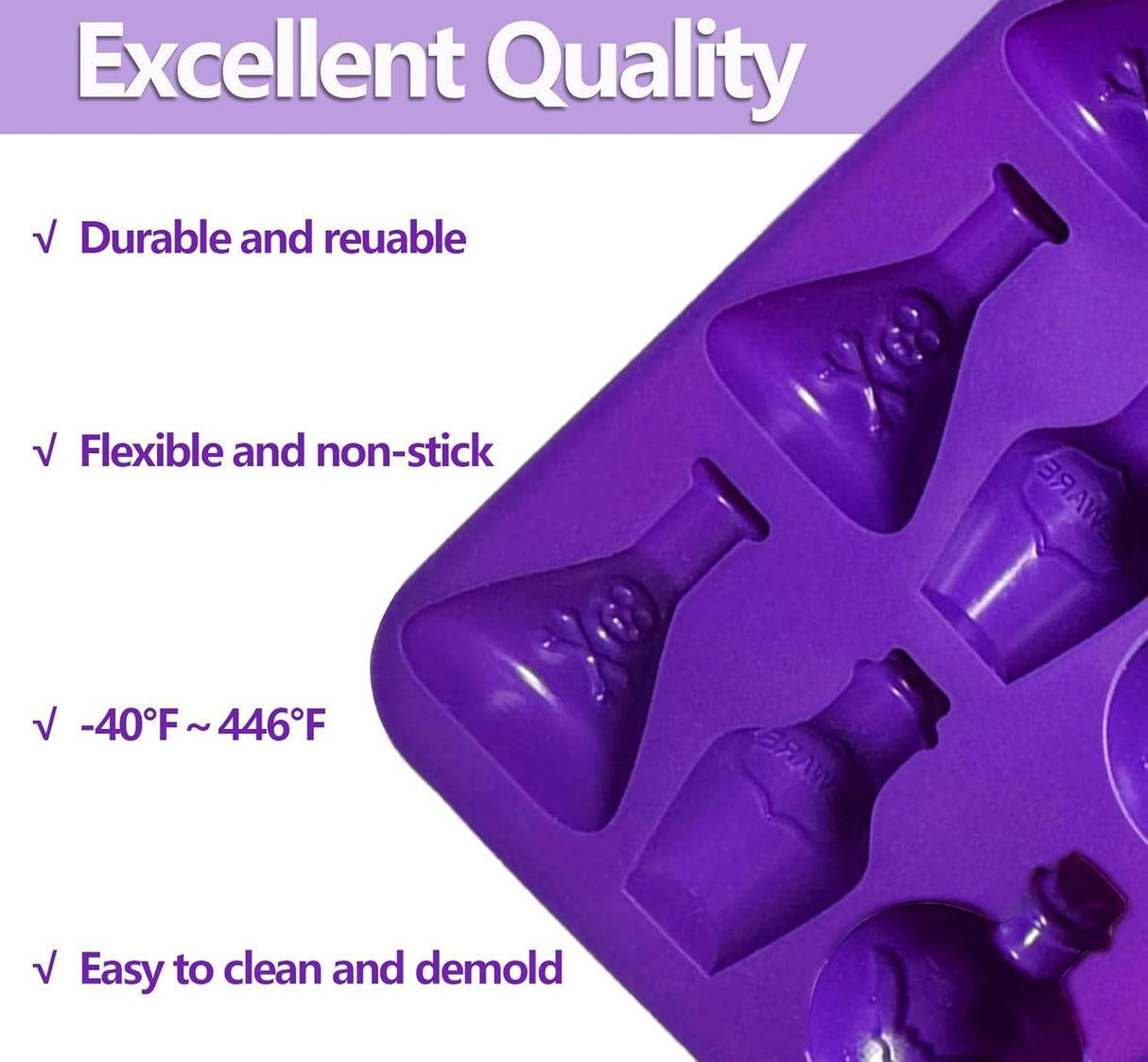 Moldes de Silicona Halloween 4 Pack para Galletas y Dulces
