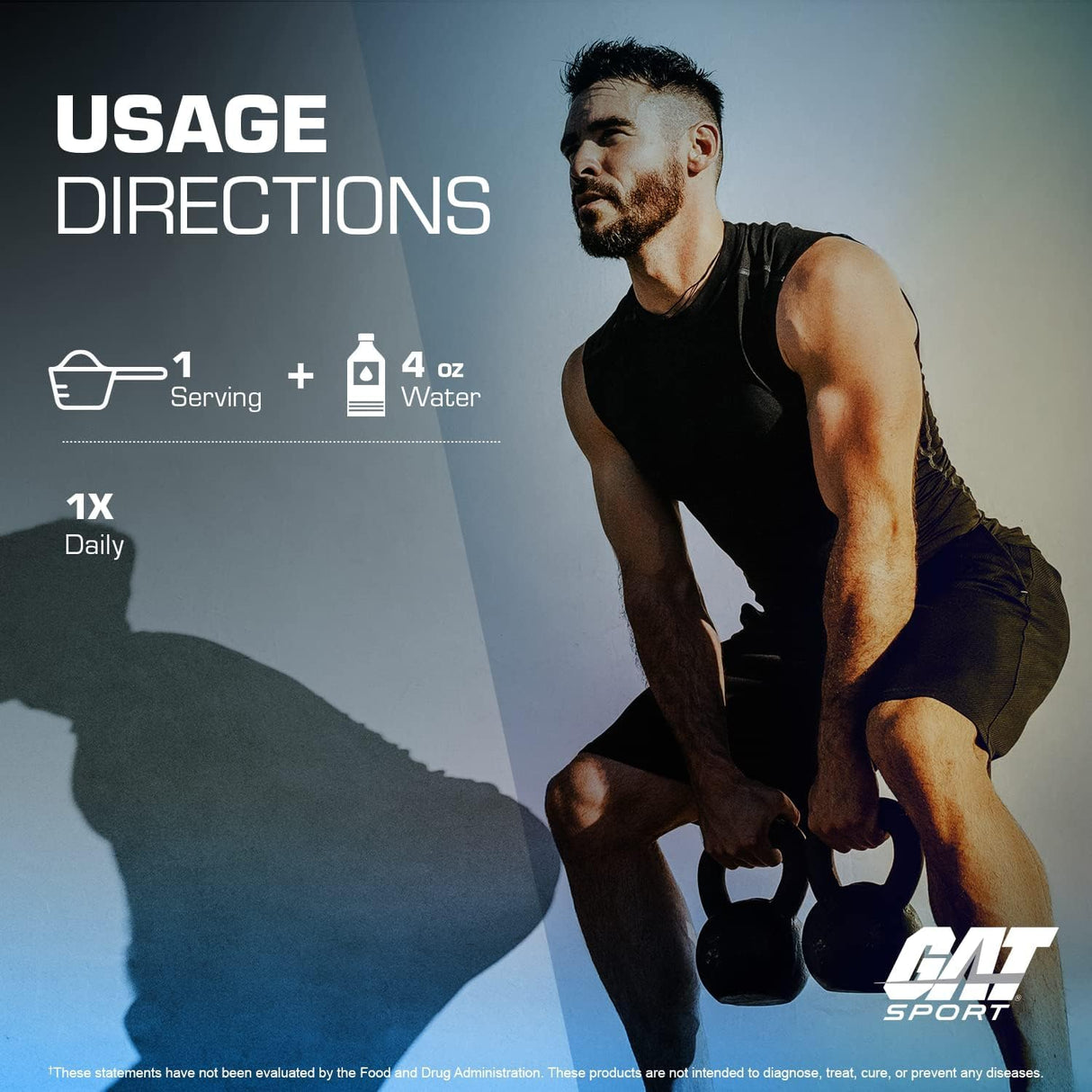Creatina Monohidrato GAT SPORT 300g, Fuerza, Salud, Resistencia