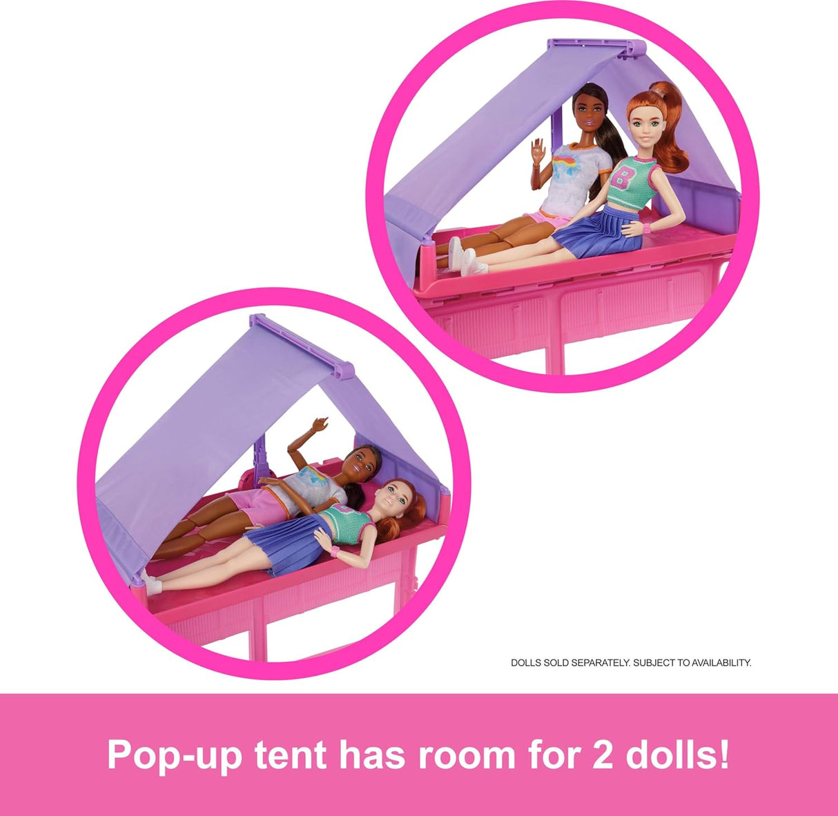 Barbie Dream Camper Set con Tienda, Accesorios y Características