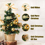 Árbol de Navidad Mini 8 Pulgadas Artificial con Nieve C00157