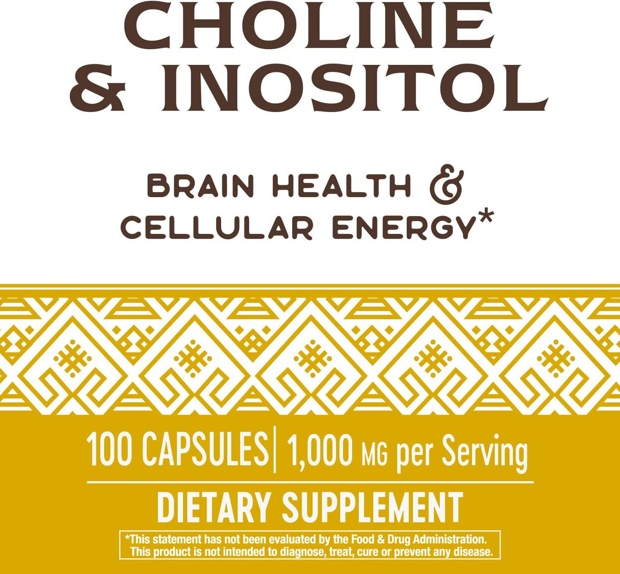 Suplementos Colina e inositol salud cerebral energía celular