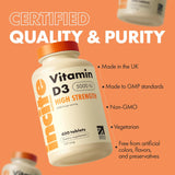 Incite Nutrition Vitamina D3 5000iu - 400 Micro Tabletas