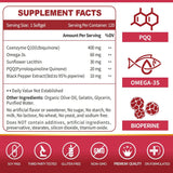 Suplemento de CoQ10 400mg, Antioxidante, 120 Servings