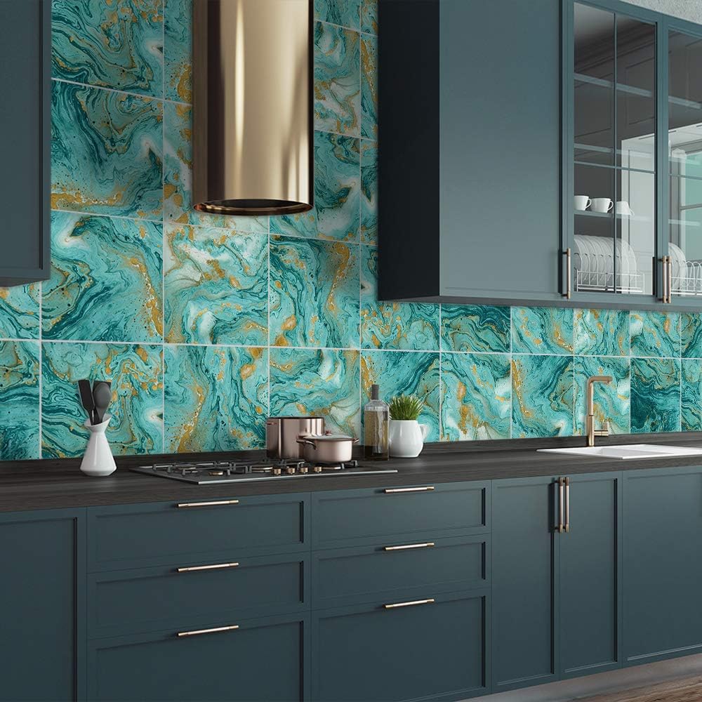 Azulejos Autoadhesivos Funlife, 50 Pcs, Retro para Cocina