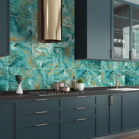 Azulejos Autoadhesivos Funlife, 50 Pcs, Retro para Cocina