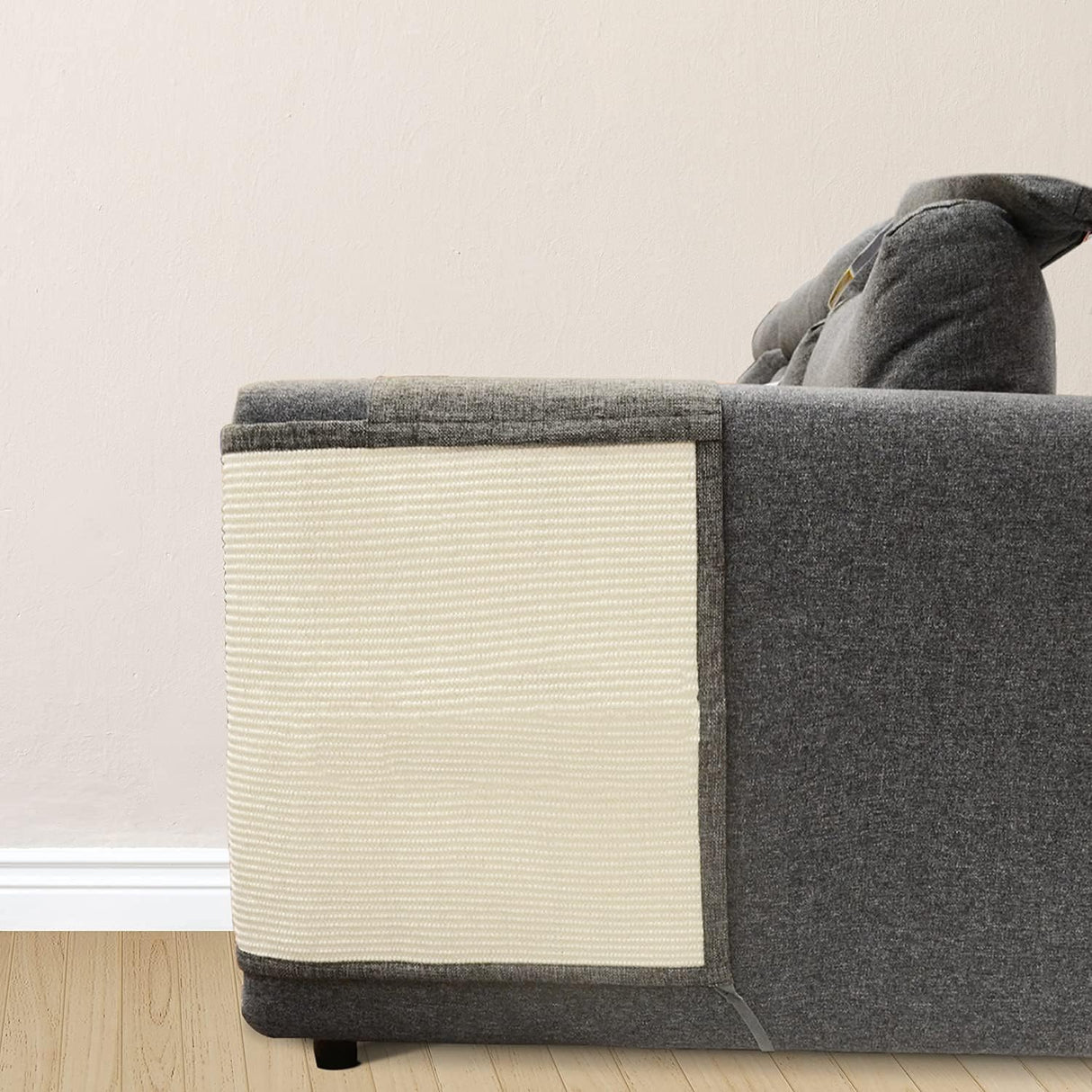 Protector de sofá para muebles con sisal natural