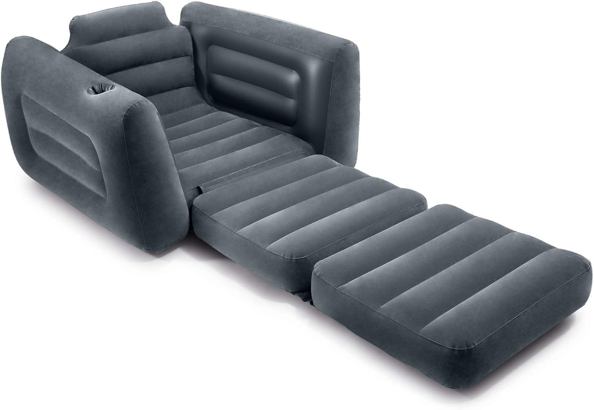Silla Inflable Intex 66551EP con Porta Vaso y Superficie Suave