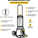 Carretilla Plegable y Dolly, Capacidad 200 LB, Aluminio, Modelo X