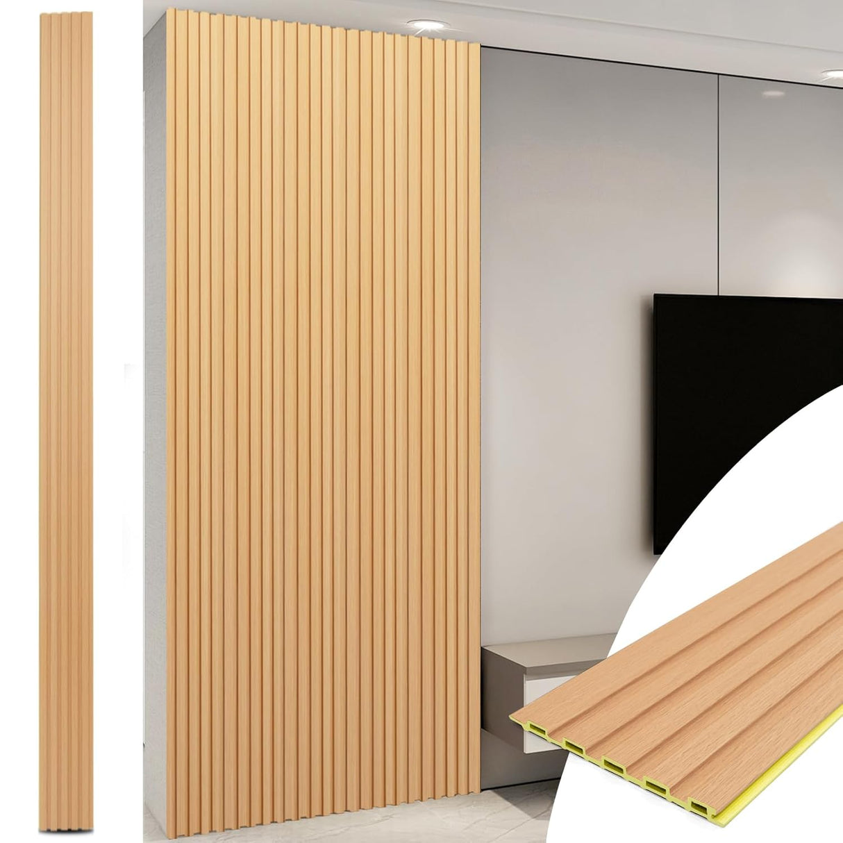 Paneles de Pared 3D Art3d, 8-Pack 108x6 Pulgadas, Decoración