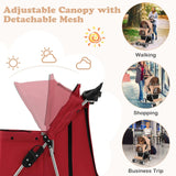 Carrito para Perros Giantex, Plegable, Ruedas Bloqueables, 4 en 1