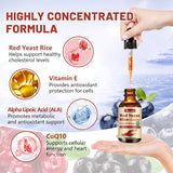 Red Yeast Rice con CoQ10, Orgánico, 1200mg, 2oz, Sin Citrina