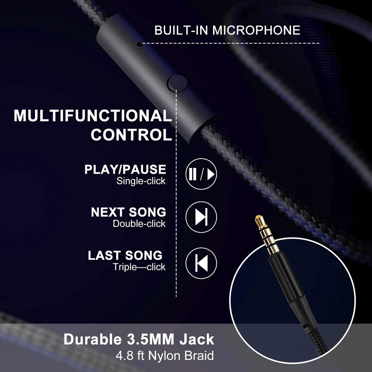 Auriculares LORELEI X6 con micrófono, ligeros y plegables