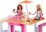 Casa de muñecas Barbie 3 pisos con elevador, accesorios y portátil