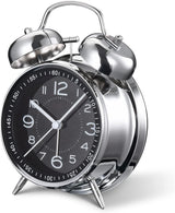 Reloj Despertador Retro para Dormilones, Silencioso, 4 Pulgadas