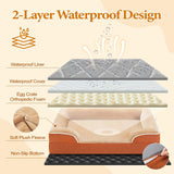 Cama ortopédica para perros PAWZ Road, memoria, impermeable, mediana