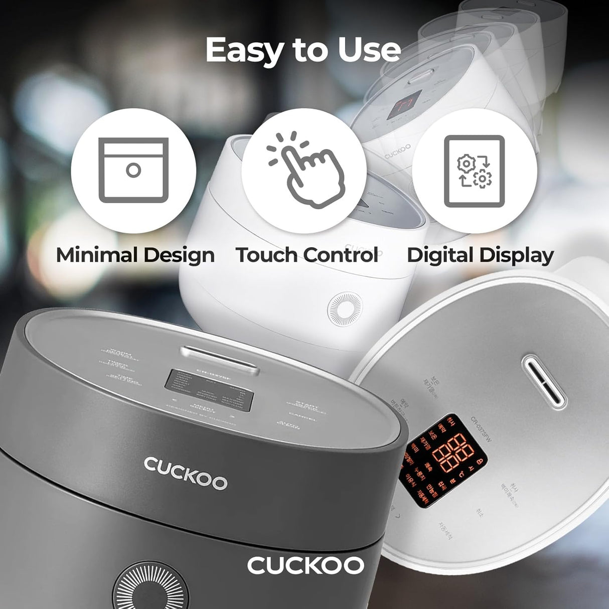 Olla arrocera CUCKOO CR-0675FG, 6 tazas, 13 modos, LCD